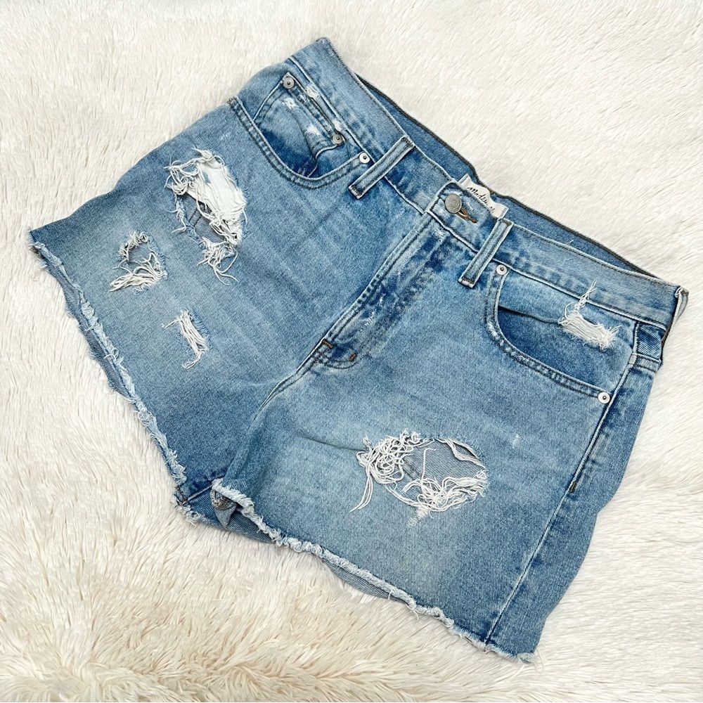 Madewell distressed the perfect short denim shorts